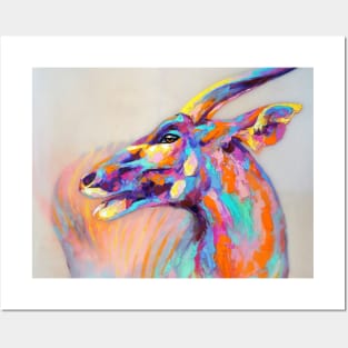 Bongo antelope painted in oil. Posters and Art